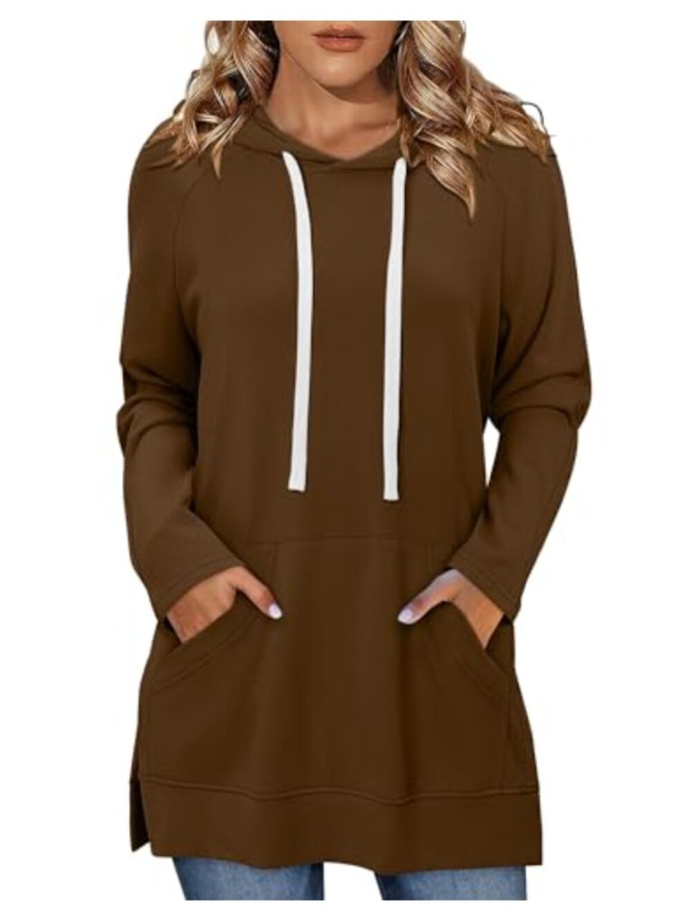 Oversized Pullover Hoodie Loose Fit Drawstring Long Sleeve with Pocket